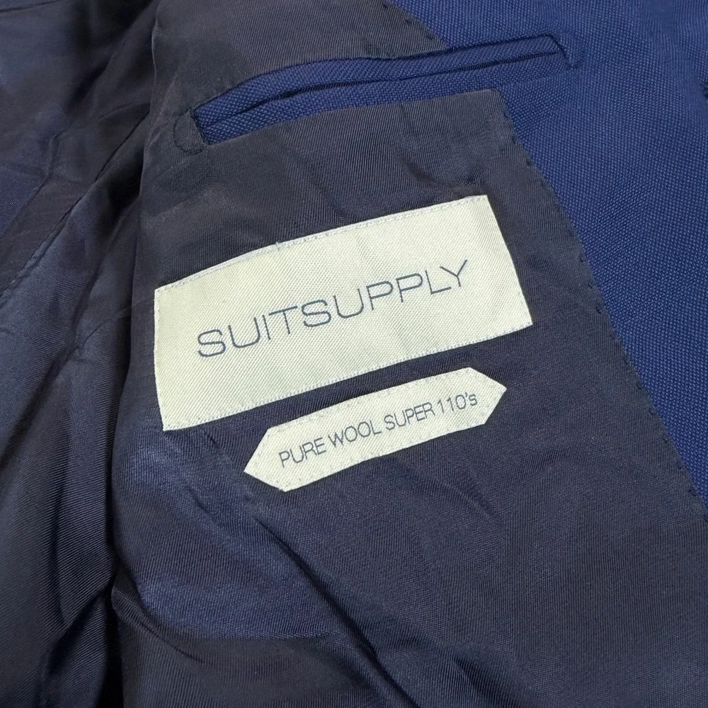 Suitsupply Mens 36R Napoli Blue Wool Blazer Sport Coat Zignone S110s Preppy EUC